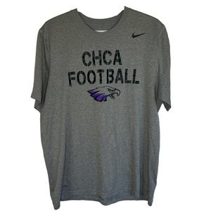 Cincinnati Hills Christian Academy Eagles T-Shirt CHCA Football Nike Dry-Fit L